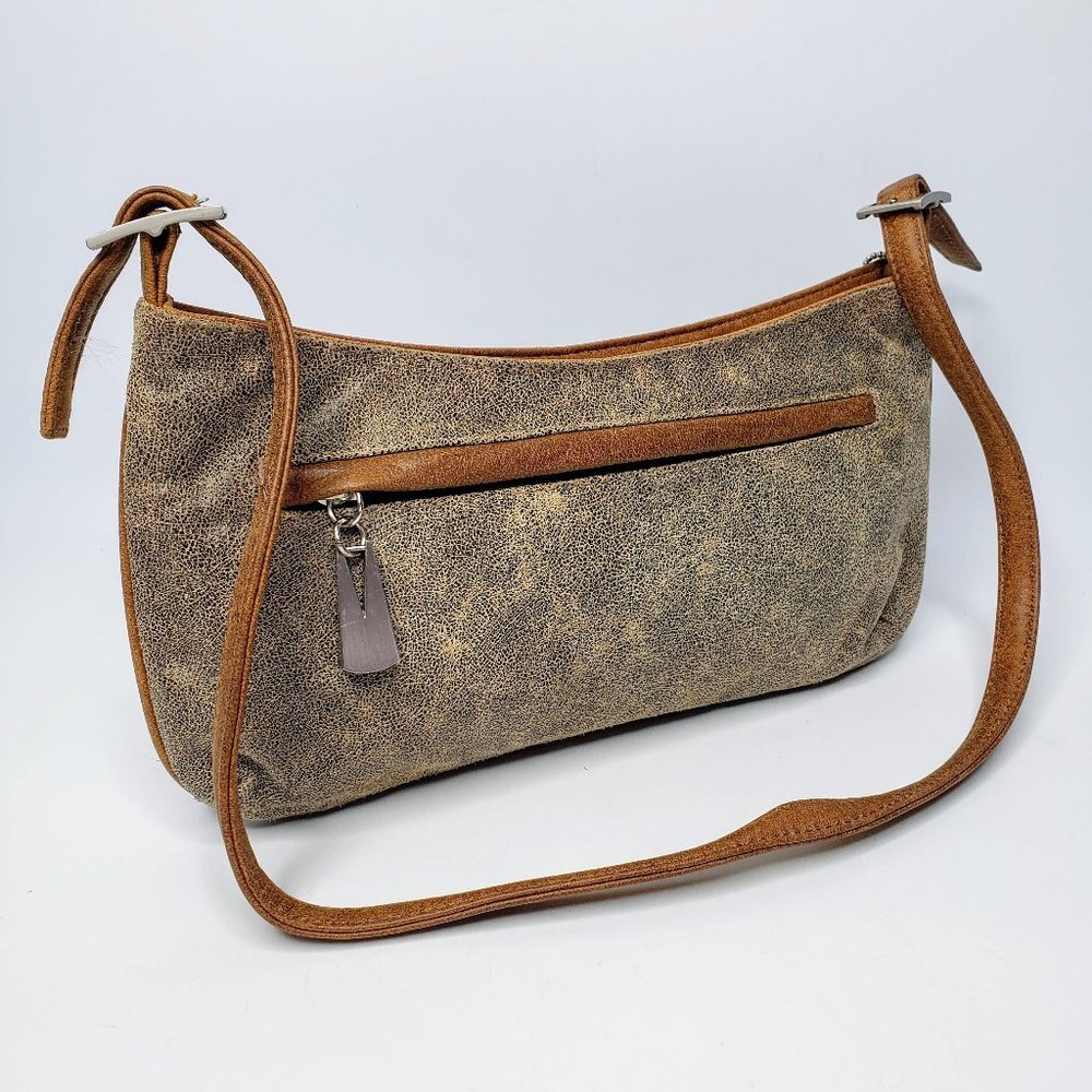 Liza‎ Ganz Distressed Vegan Leather Small Shoulder Purse